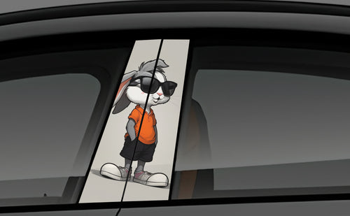 Bunny Window Pillar Wrap for Cars