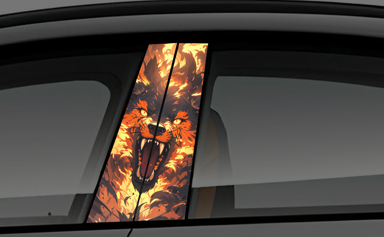 fire-wolf-window-pillar-wrap-for-cars