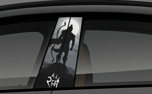 Jai Sri Ram Window Pillar Wrap for Cars