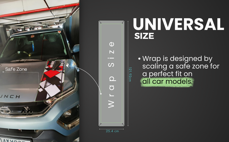 Angry Panda Bonnet Wrap for Cars