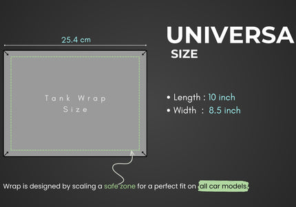 Split Verse Fuel Cap Wrap for Cars