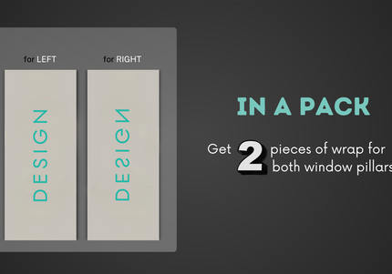 Split Verse Window Pillar Wrap for Cars