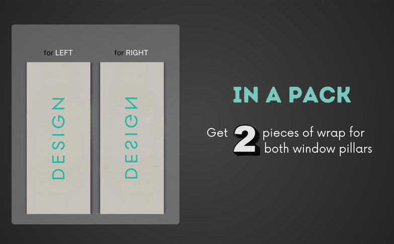 Bat Window Pillar Wrap for Cars