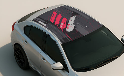 Racing Pulse Wrap for Roof Top for Cars