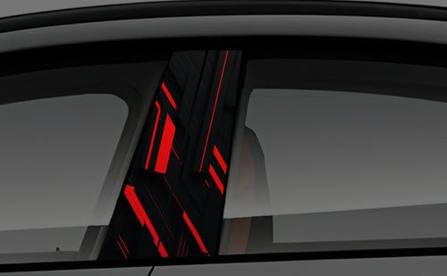 Red Strip Window Pillar Wrap for Cars